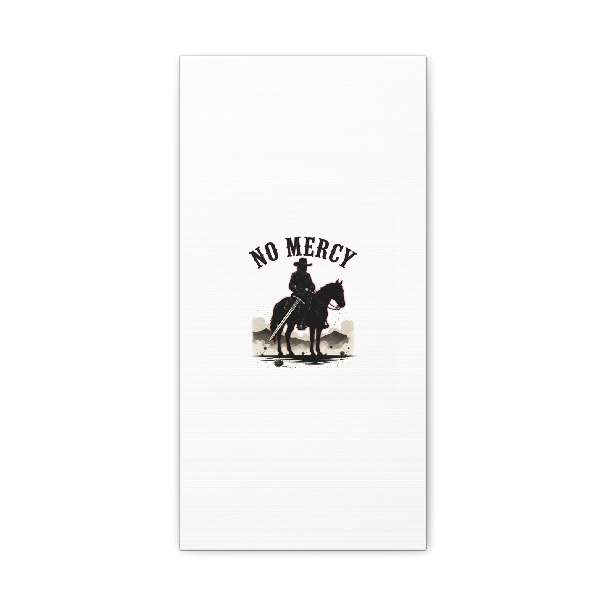 No Mercy Cowboy Skull Canvas | western skull art, gothic Americana