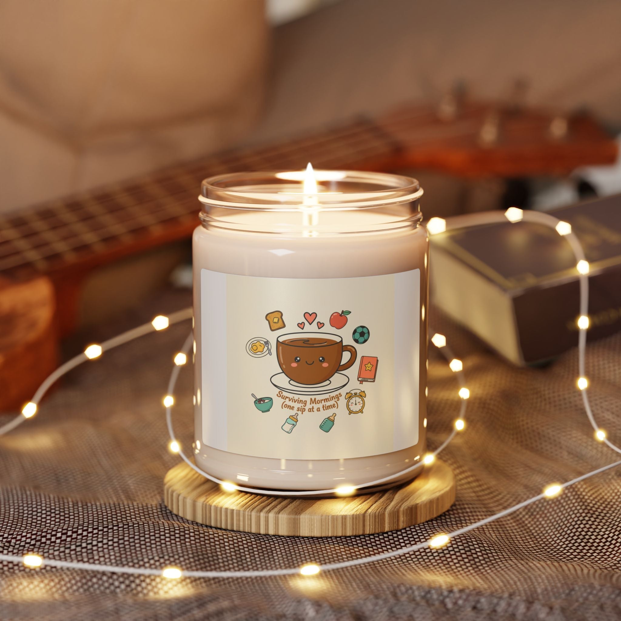 Morning Chaos Coffee Cup Candle | Scented Soy Candle, Parenting Morning Humor