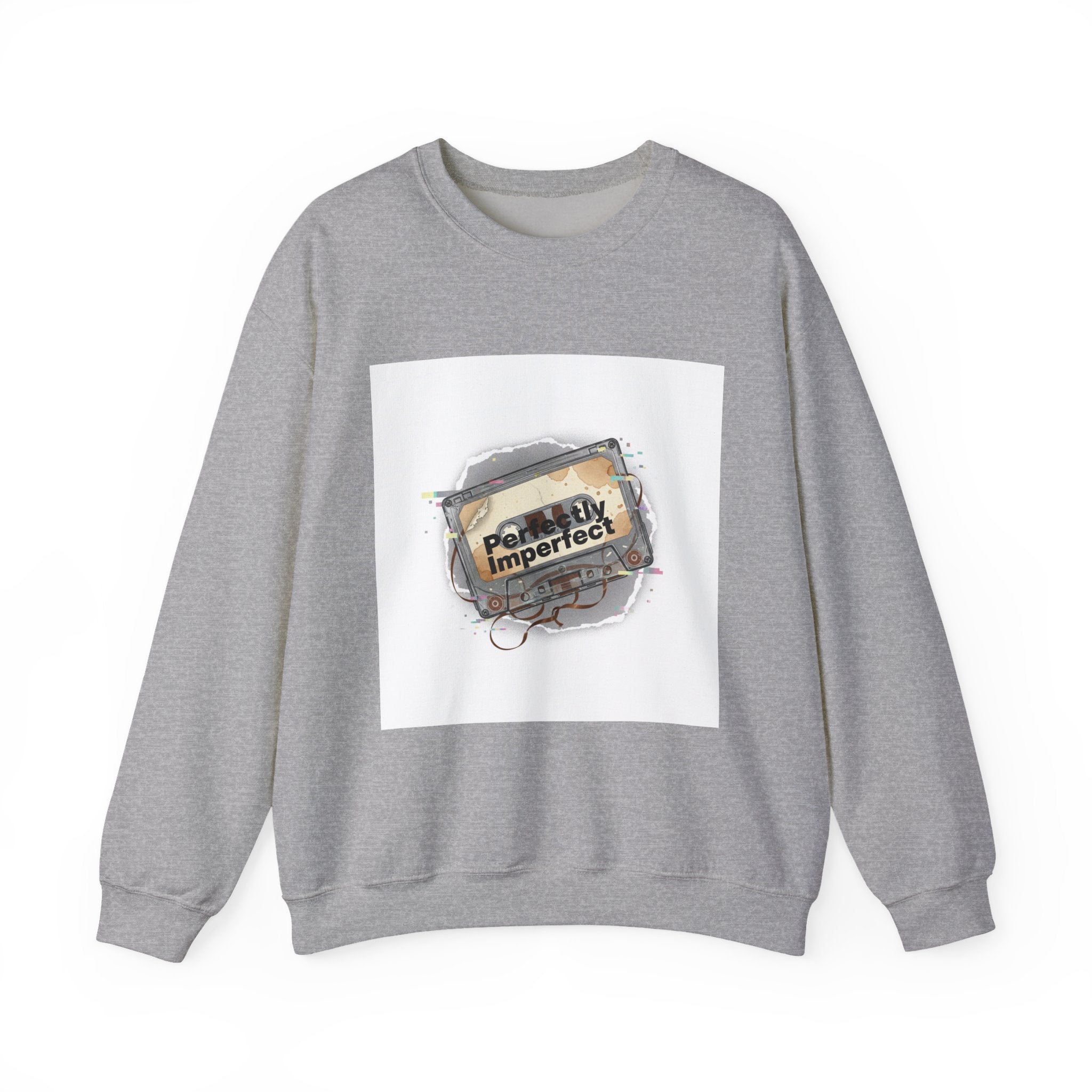 Glitch Tape 'Perfectly Imperfect' Sweatshirt | Analog Error, VHS Static