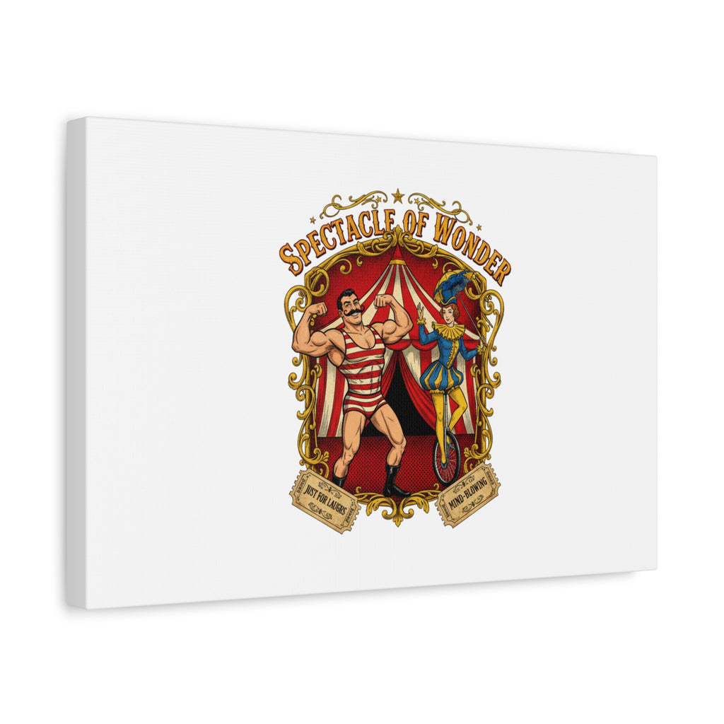 Spectacle of Wonder Circus Art Print, Canvas | Vintage Carnival Design