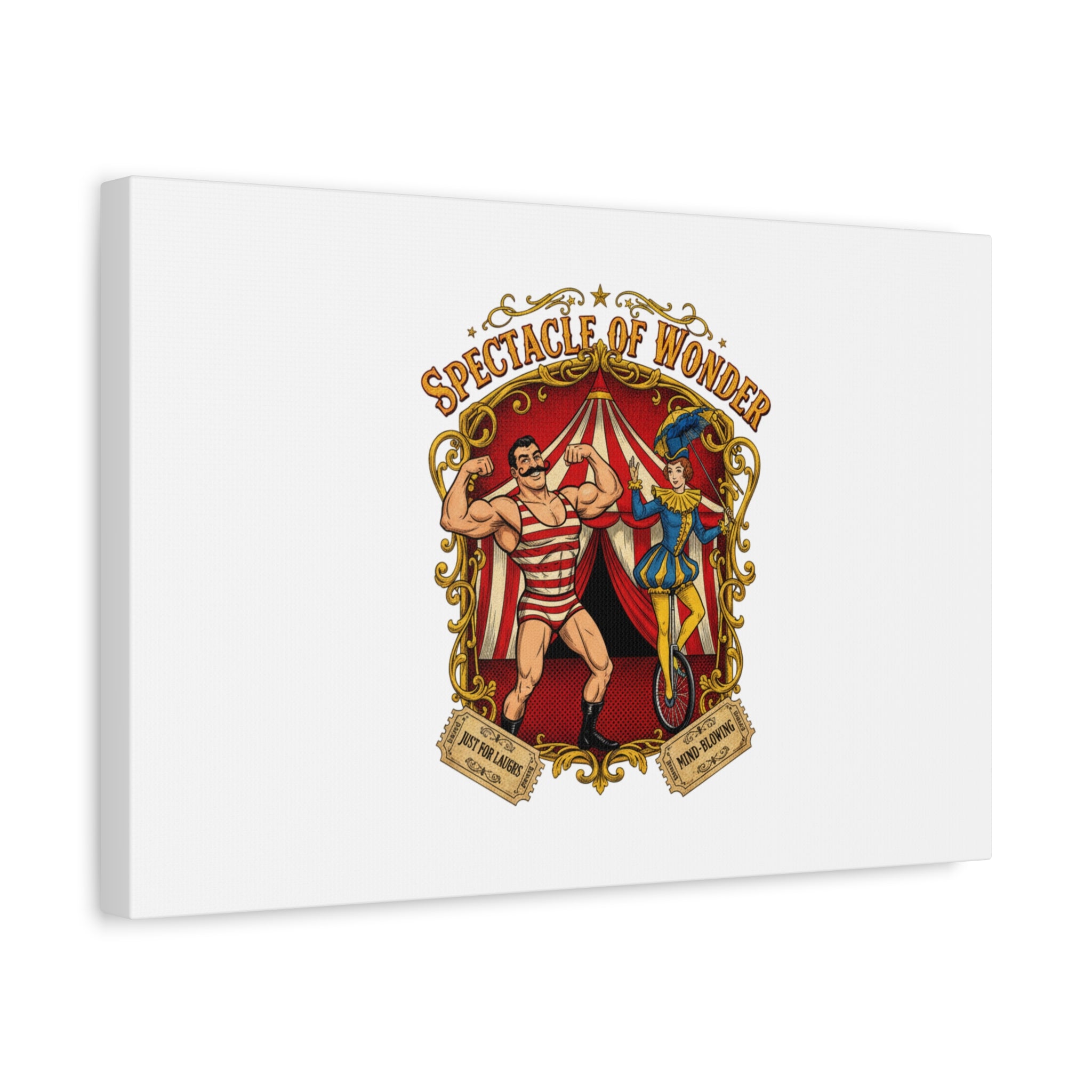 Spectacle of Wonder Circus Art Print, Canvas | Vintage Carnival Design