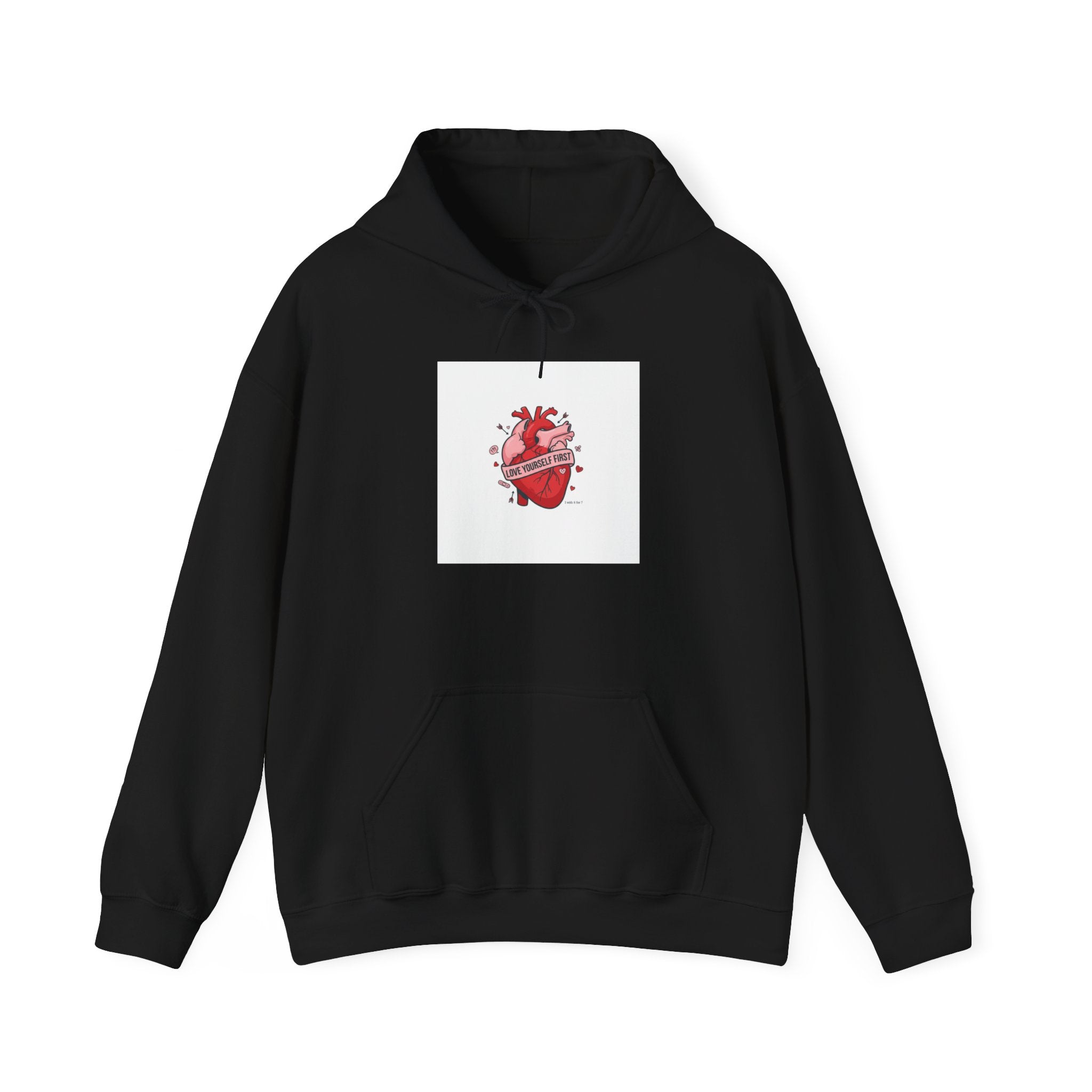Snarky Heart Graphic Hoodie | anti love graphic, punk Valentine design