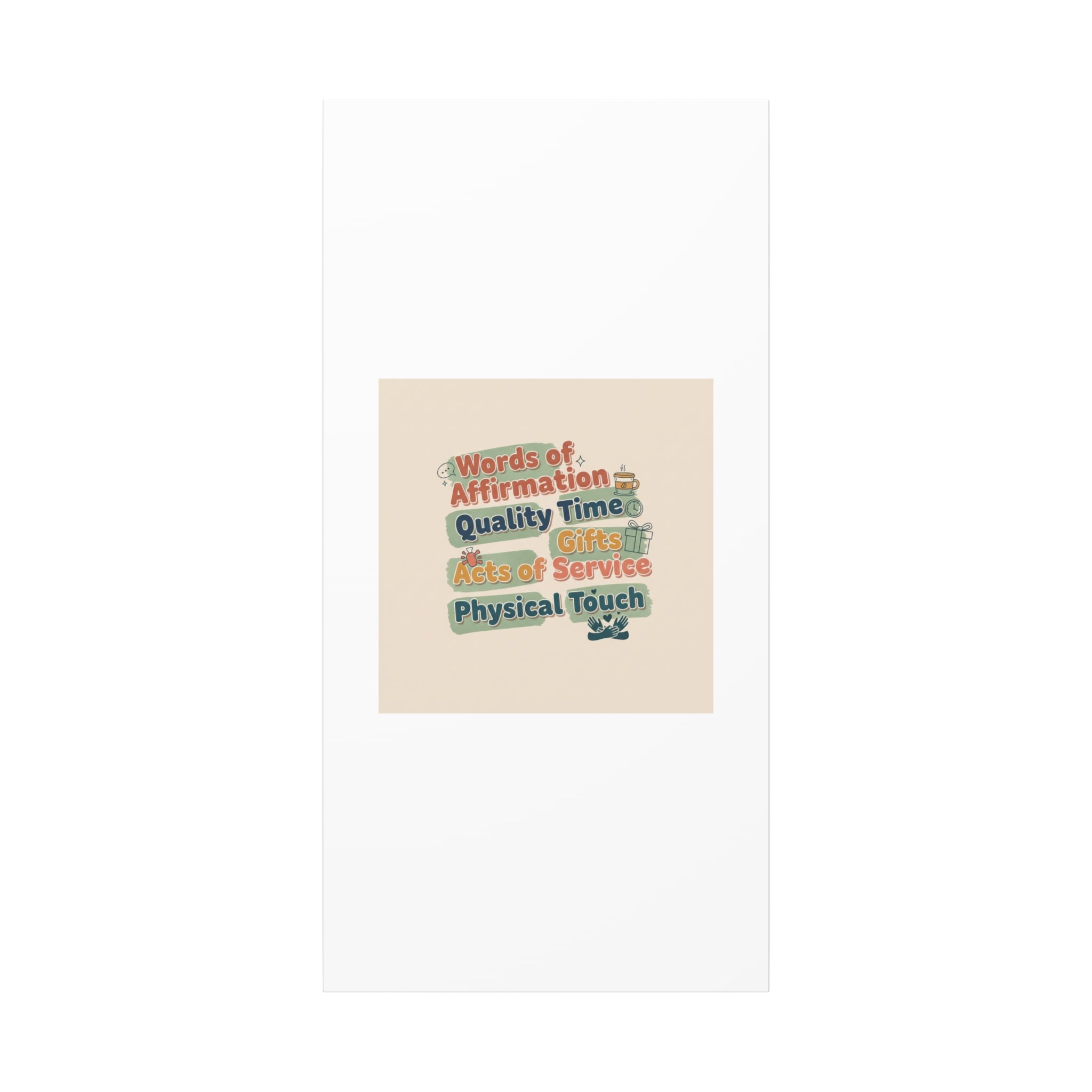 Love Languages List Matte Canvas Wall Art | love language meme, relationship humor