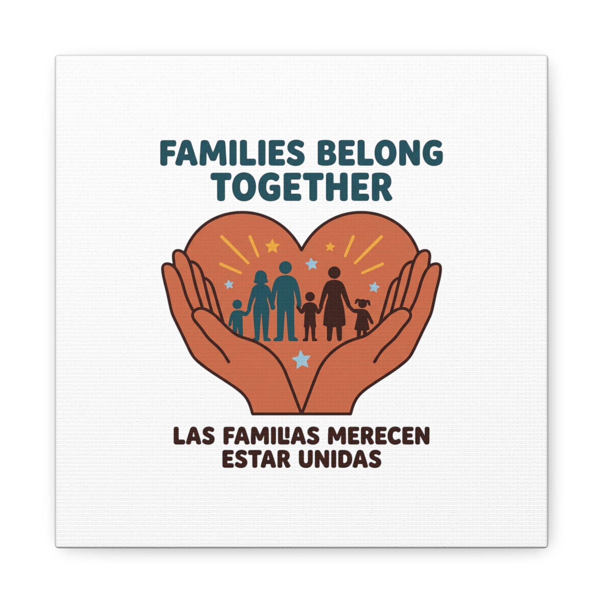 Families Belong Together Canvas | Family Unity, Bilingual Solidarity
