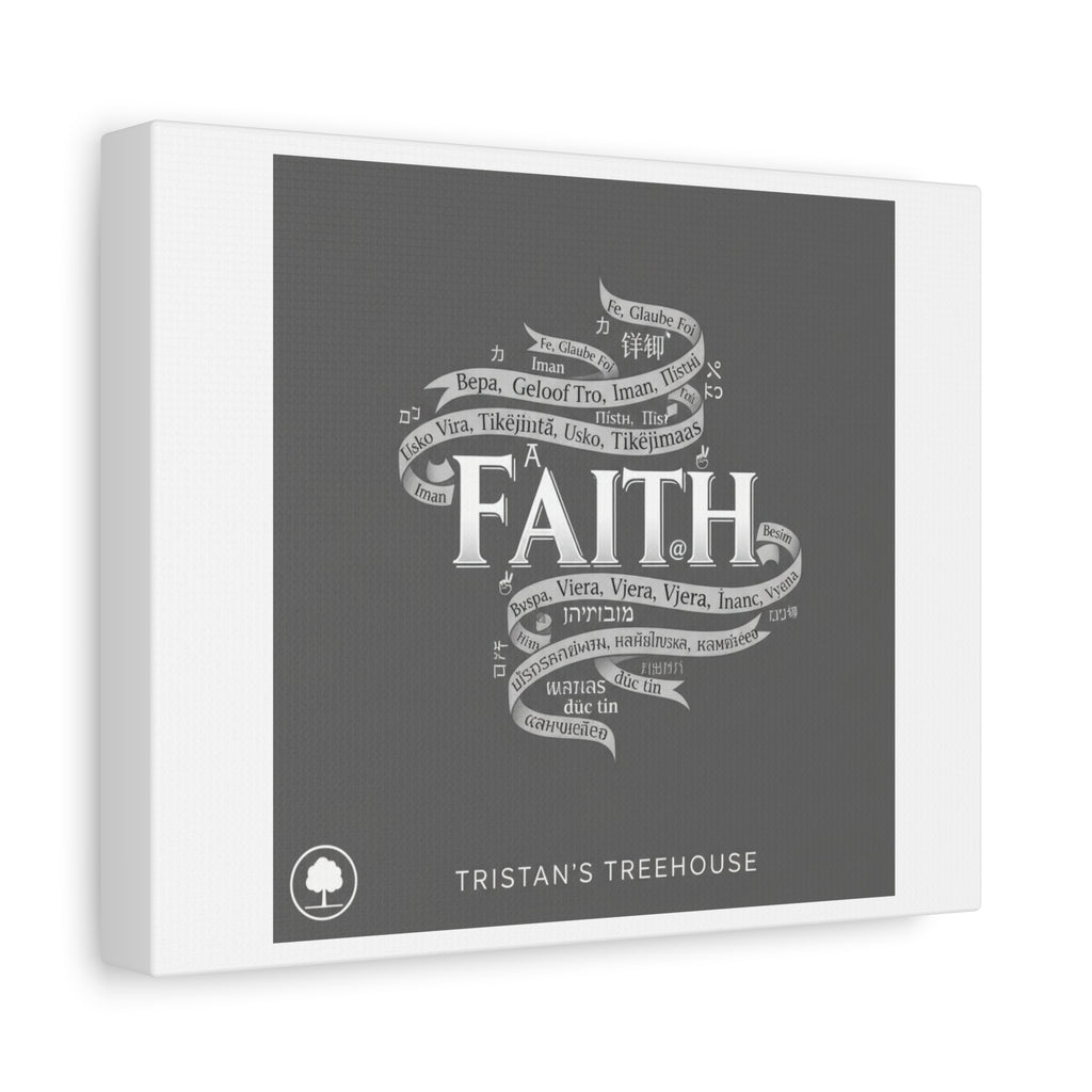 handwritten faith ribbon Canvas | sketch aesthetic, doodle design