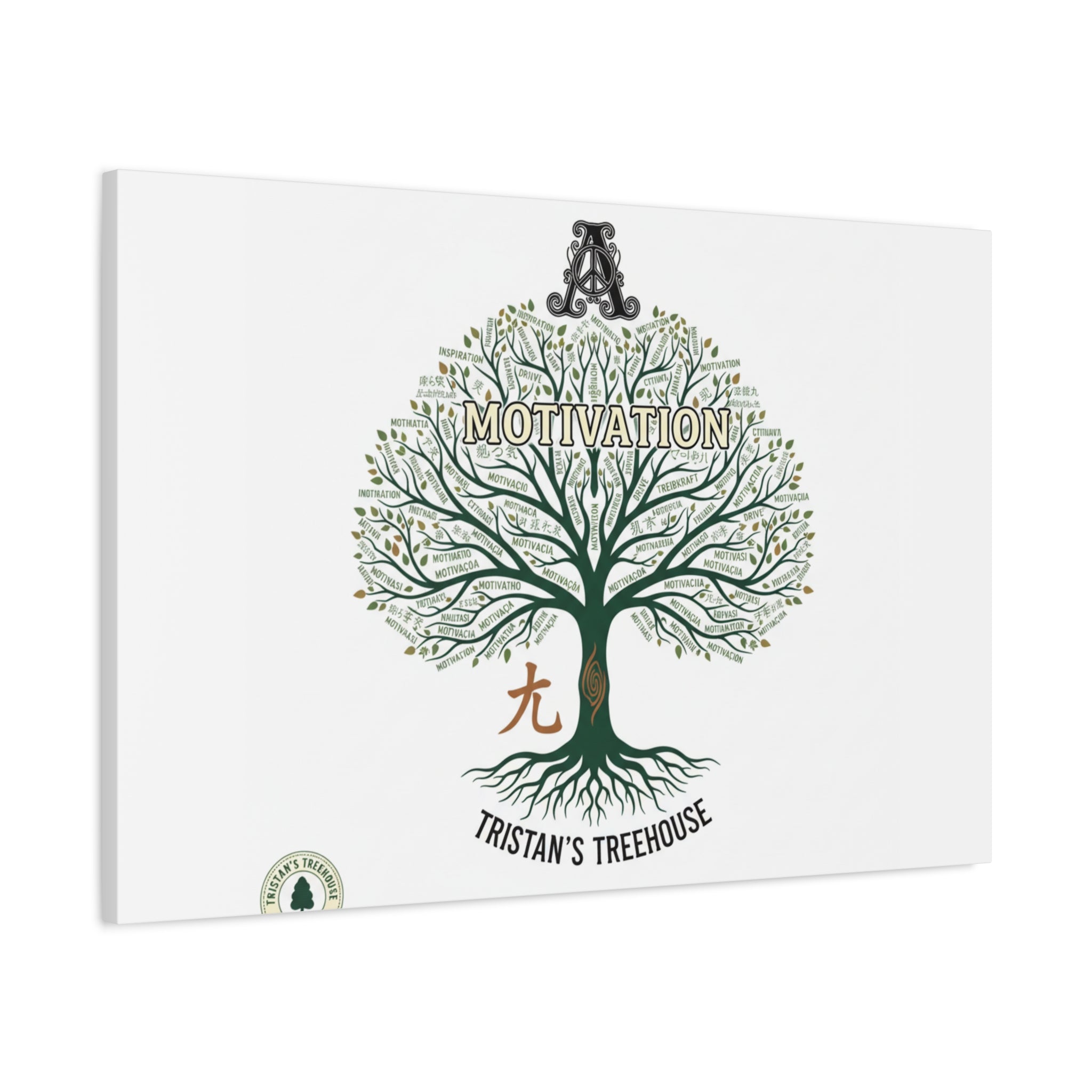 Handwritten Doodle Tree Canvas | Matte Stretched Wall Art