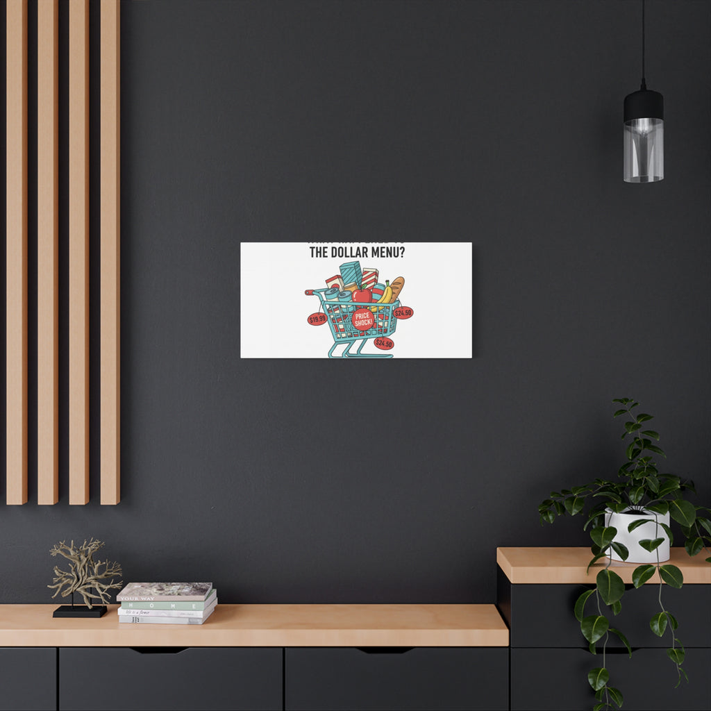 What Happened to the Dollar Menu? Canvas | Grocery Prices Meme, Price Shock Wall Art