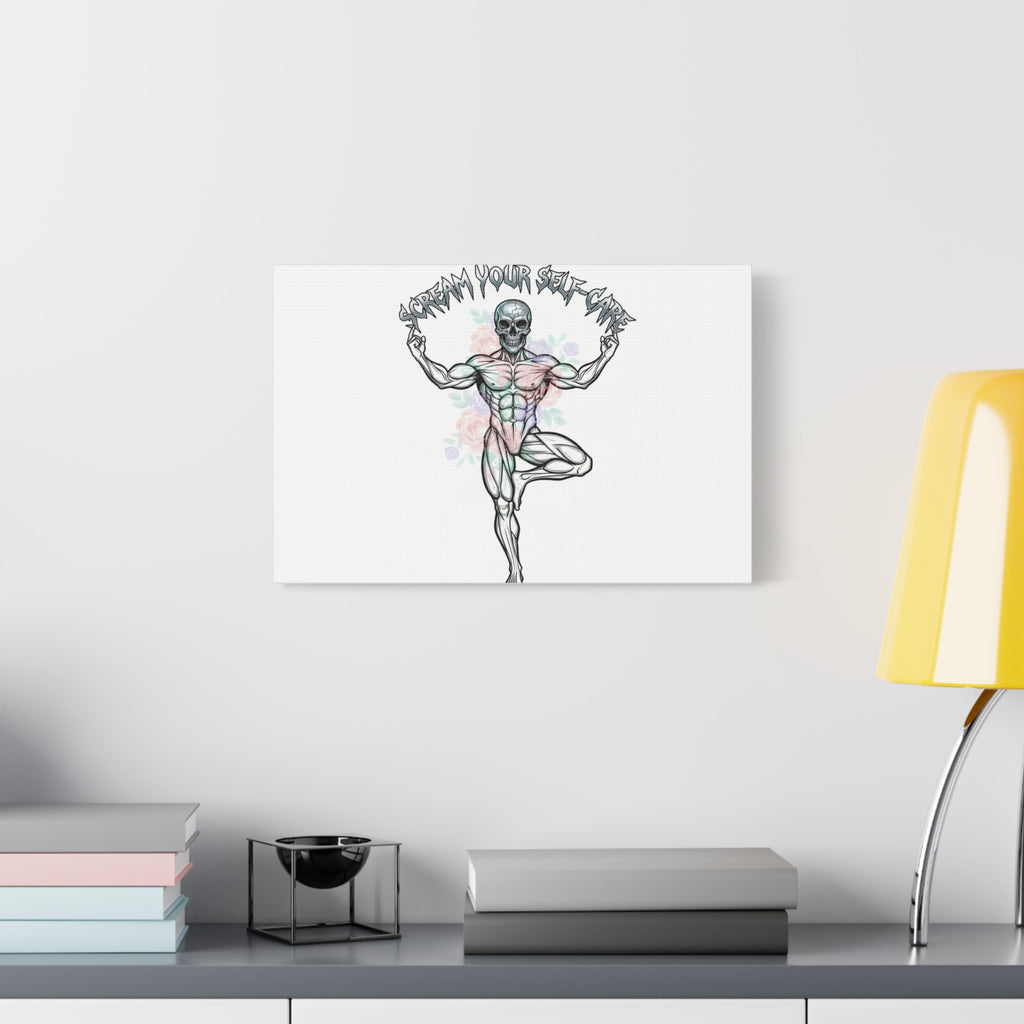 Scream Your Self-Care Canvas | Heavy Metal Wellness, Gothic Wellness Quote