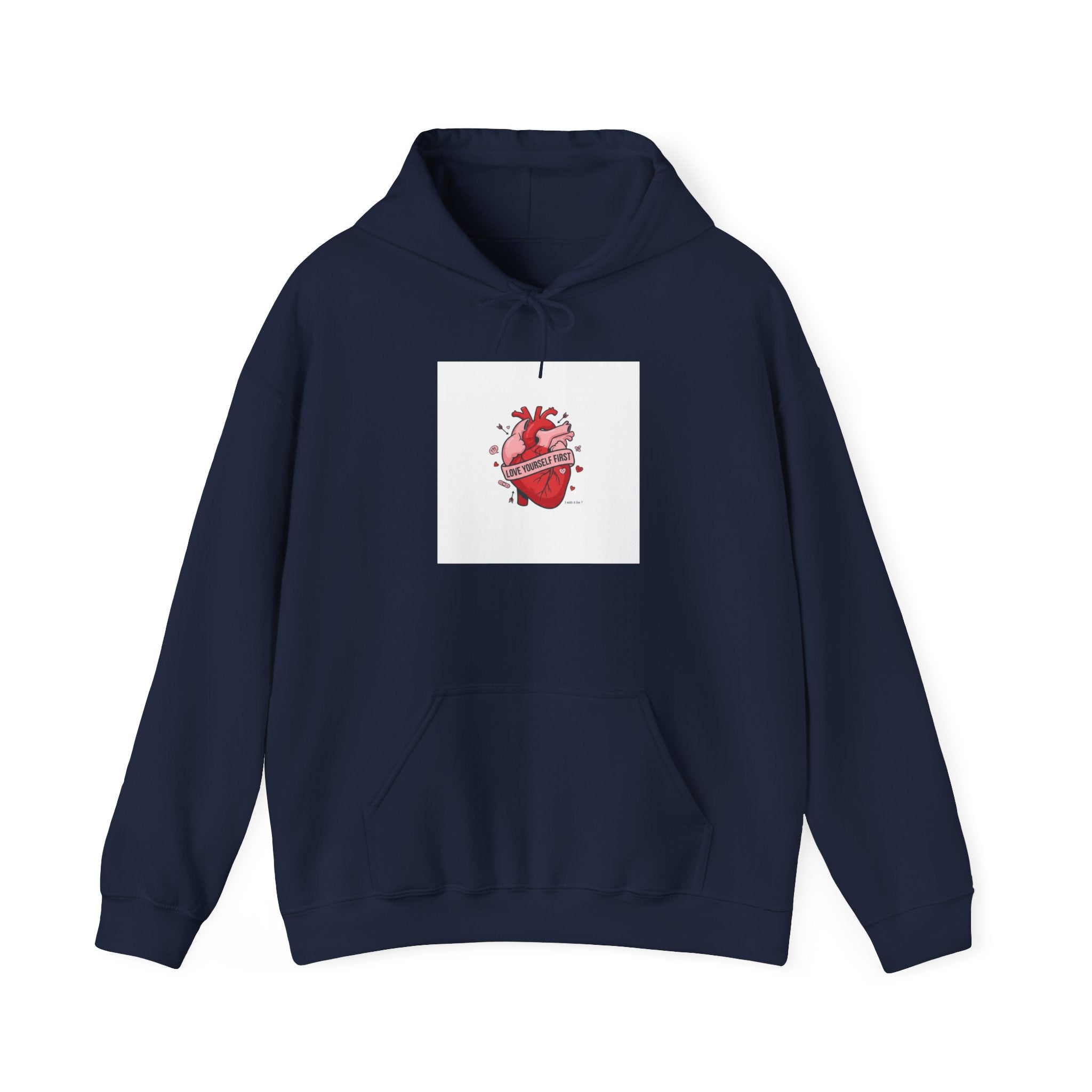 Snarky Heart Graphic Hoodie | anti love graphic, punk Valentine design