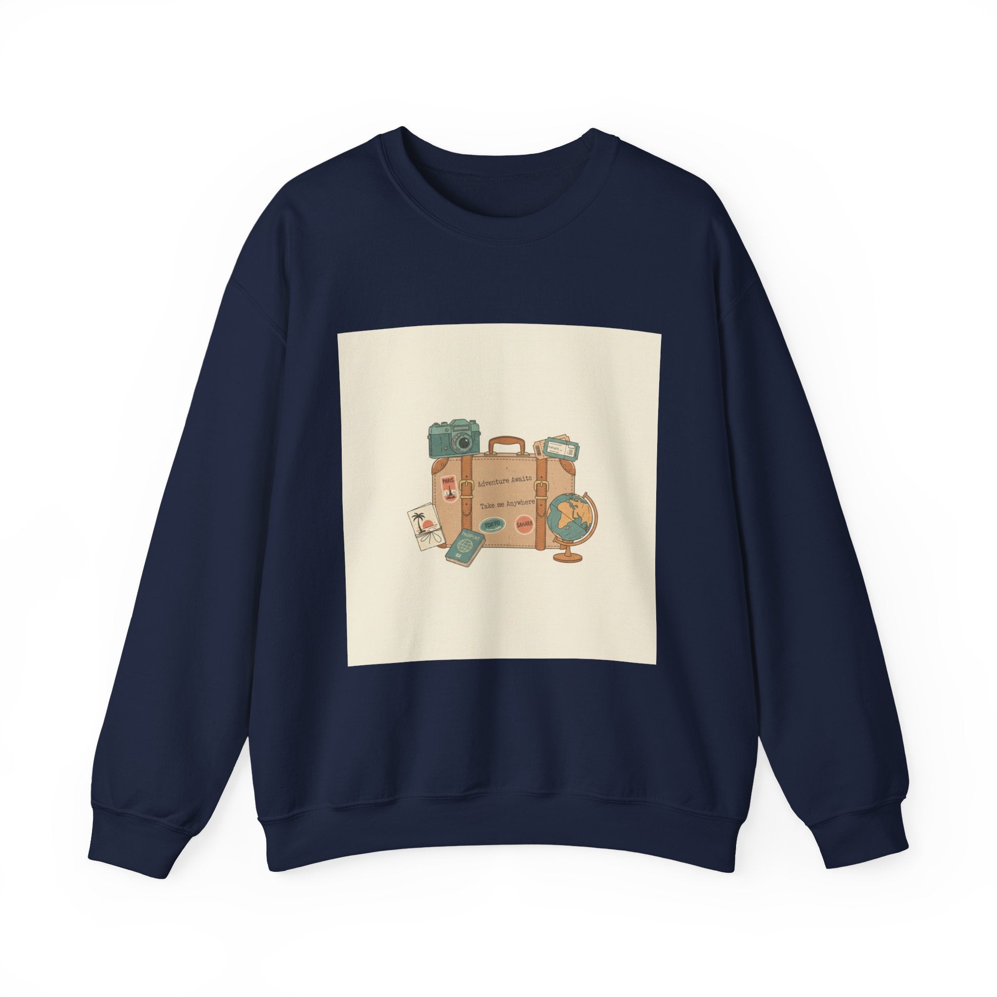 Vintage Travel Postcard Sweatshirt | travel stamps, wanderlust design