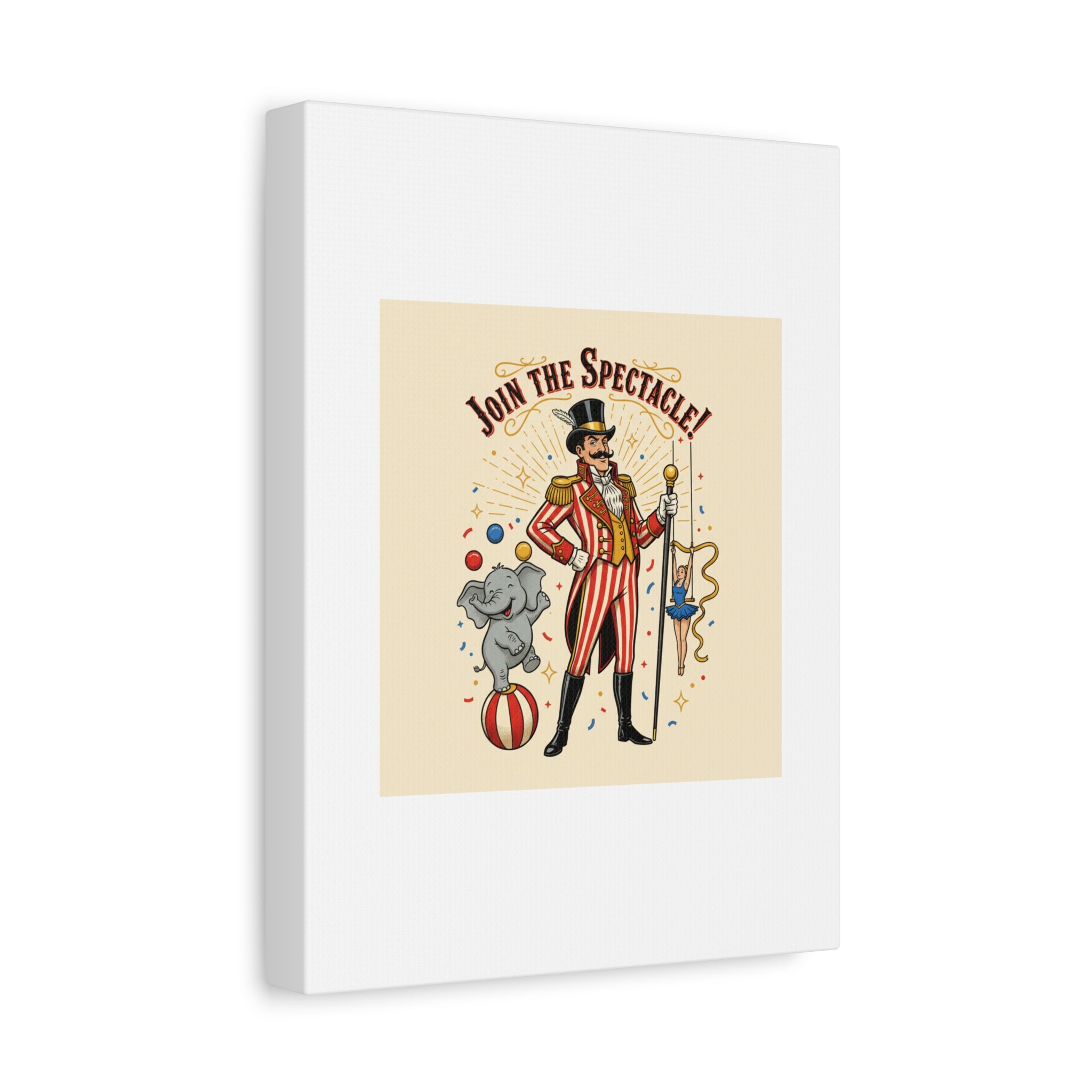 Join the Spectacle Circus Art Print | Matte Canvas, Stretched, Vintage Carnival Design