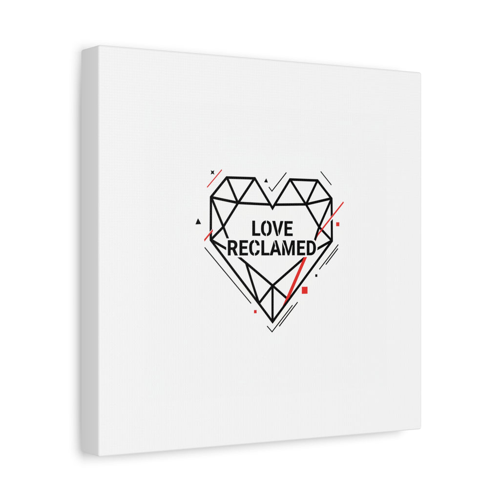 Love Reclaimed Canvas | modern heart design, minimalist love icon