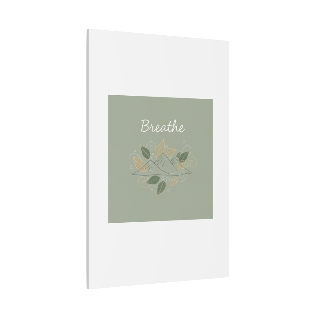 Breathe Mountain Line Canvas | Nature Symbols, Minimal Forest Wall Art