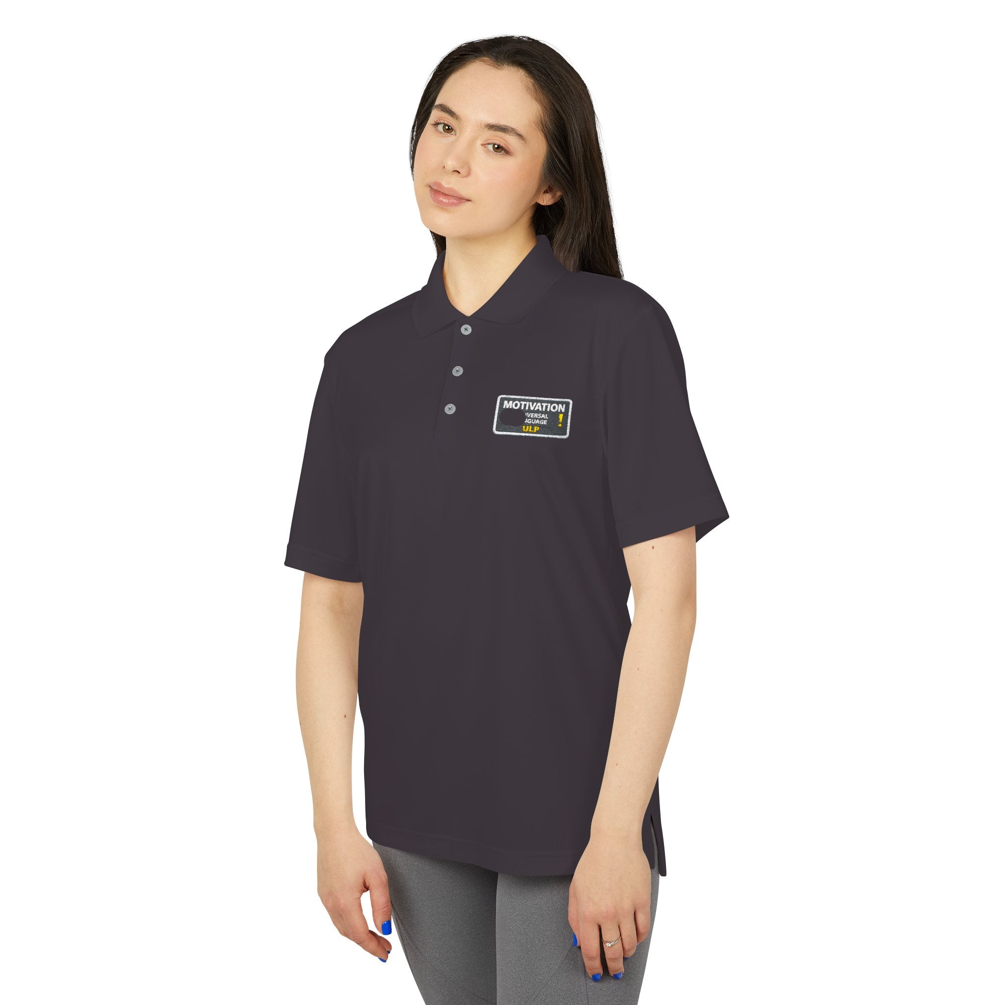 Motivation Is a Universal Language Polo — Unisex Performance Polo