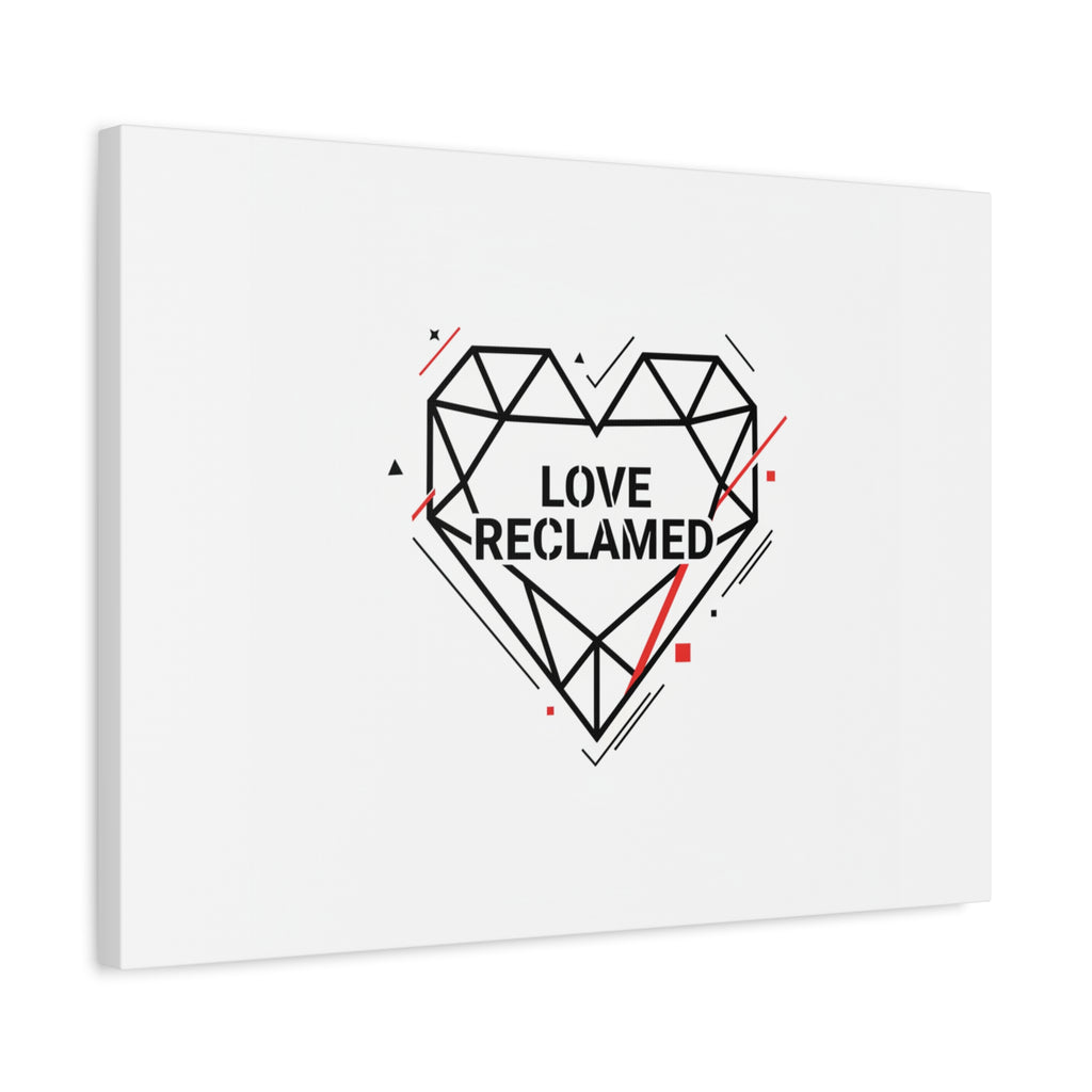 Love Reclaimed Canvas | modern heart design, minimalist love icon