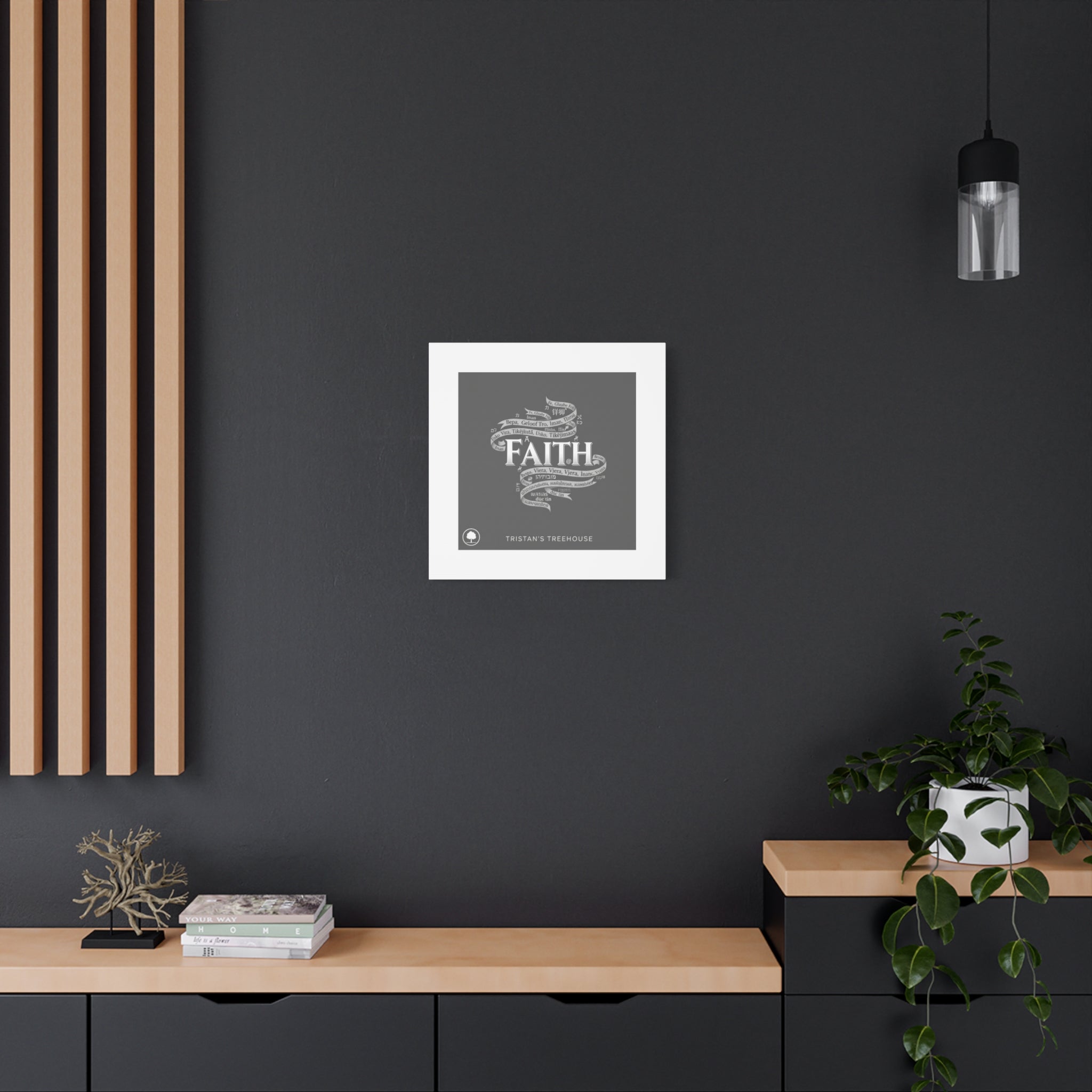 handwritten faith ribbon Canvas | sketch aesthetic, doodle design