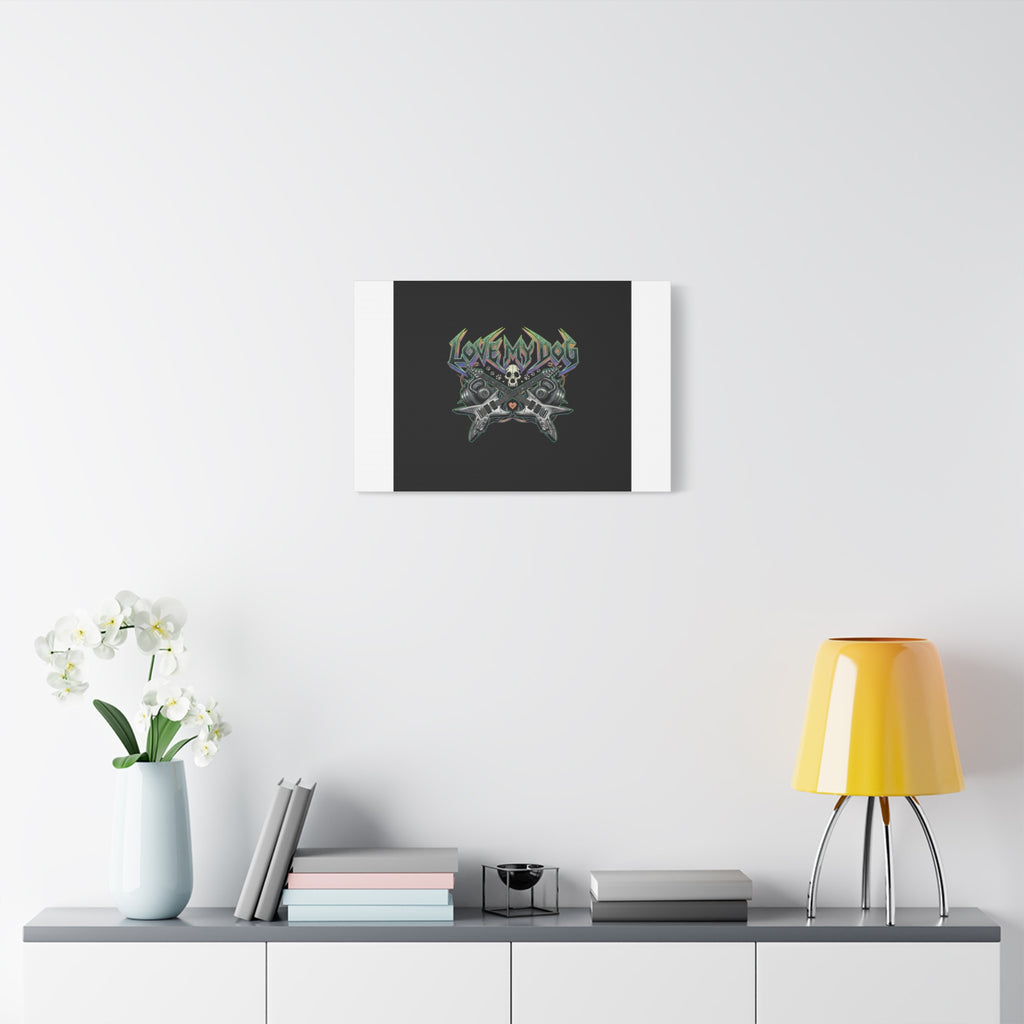 Love My Dog metal font Canvas | gothic wellness quote, edgy self-care merch