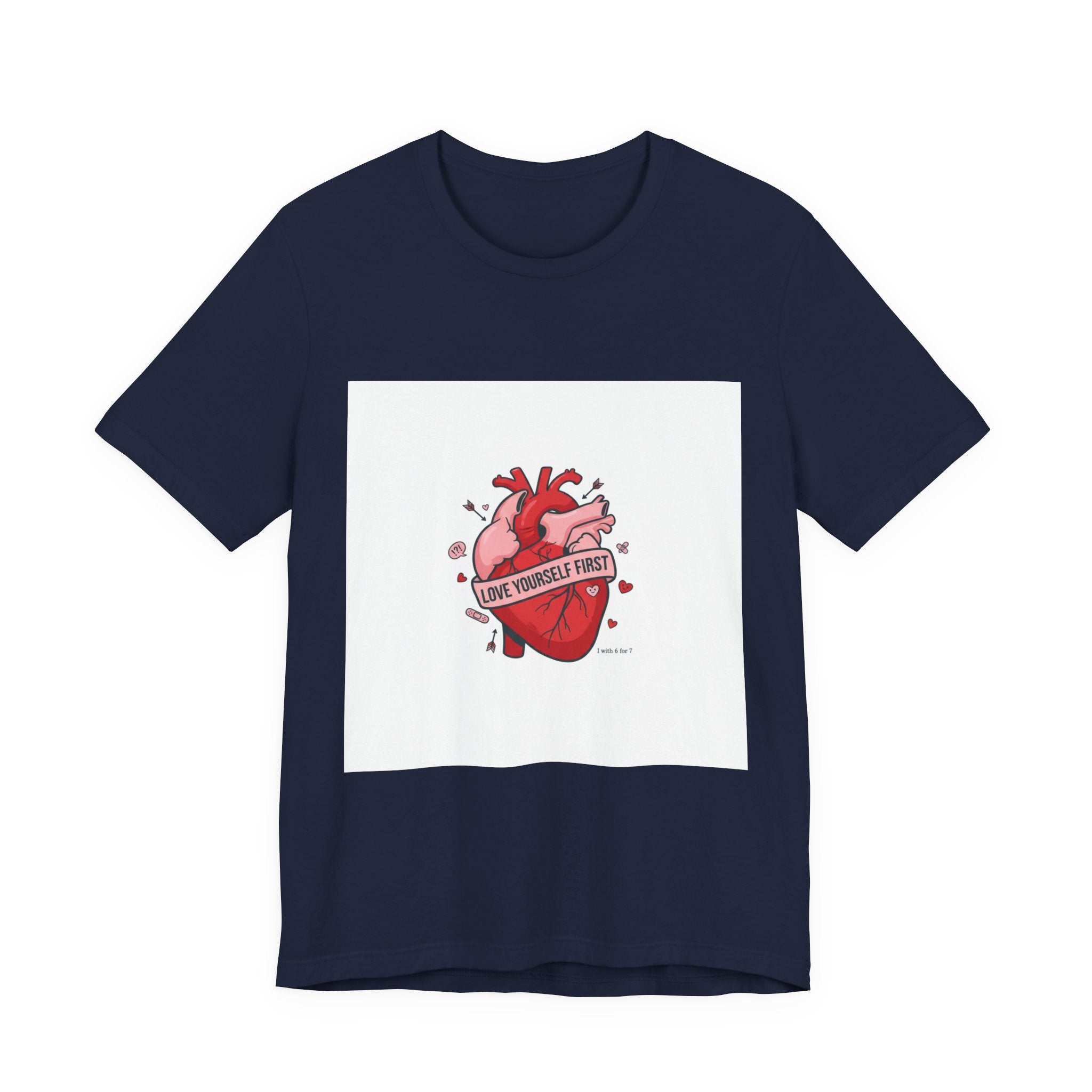 Love Yourself First Tee | anti love graphic, edgy heart shirt