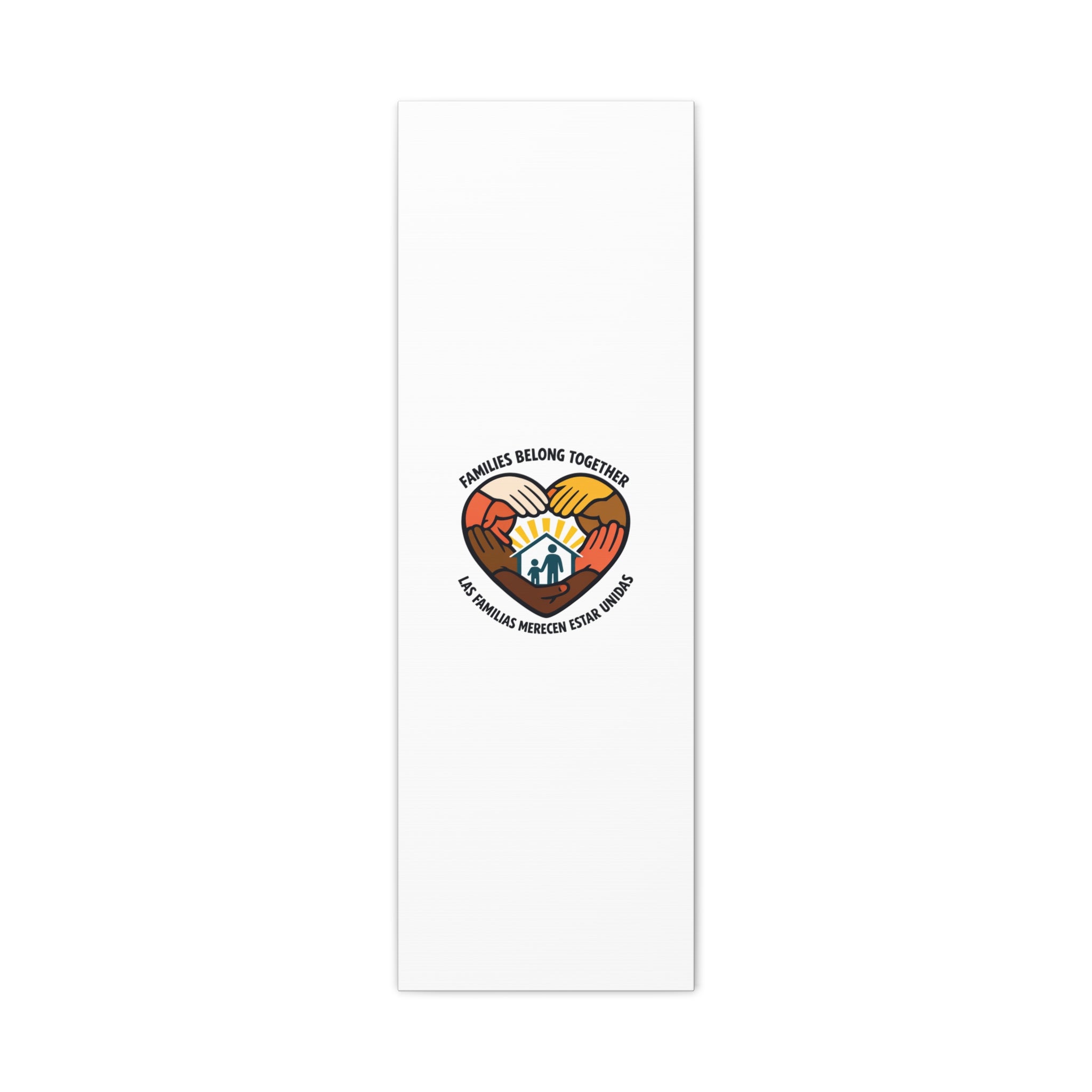 Families Belong Together Canvas, family unity solidarity, bilingual inclusive decor