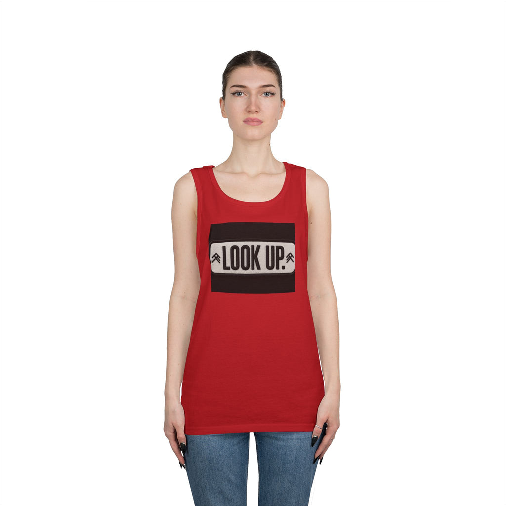 Look Up Tank Top — Inspirational Graphic Tank for Outdoors & Mindfulness