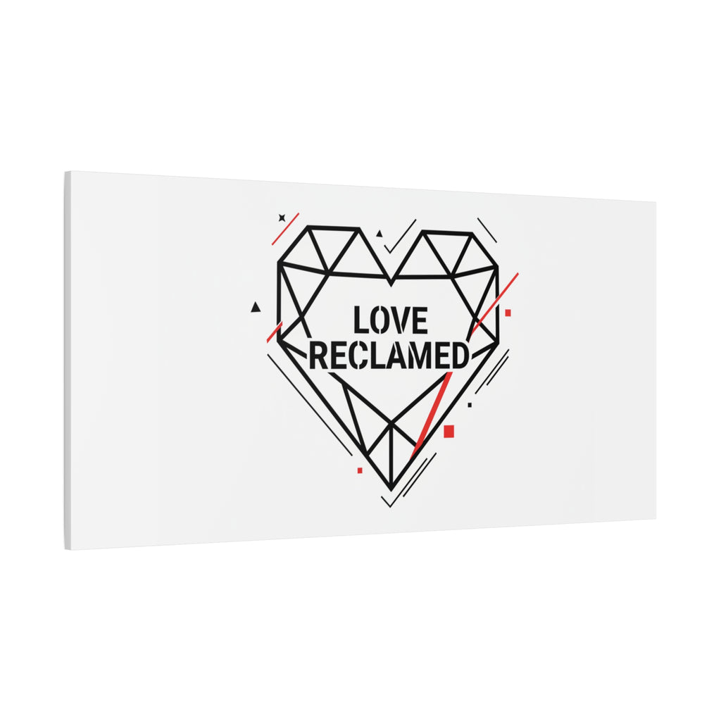 Love Reclaimed Canvas | modern heart design, minimalist love icon