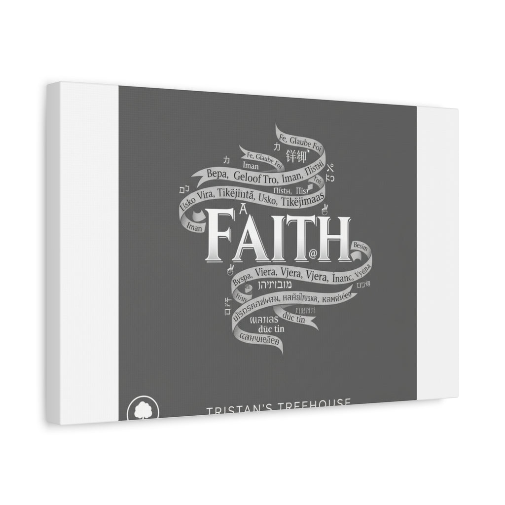 handwritten faith ribbon Canvas | sketch aesthetic, doodle design