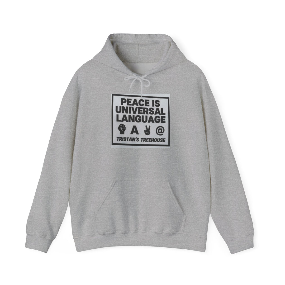 Peace Is Universal Language Hoodie — Inclusive Symbols Graphic Hoodie