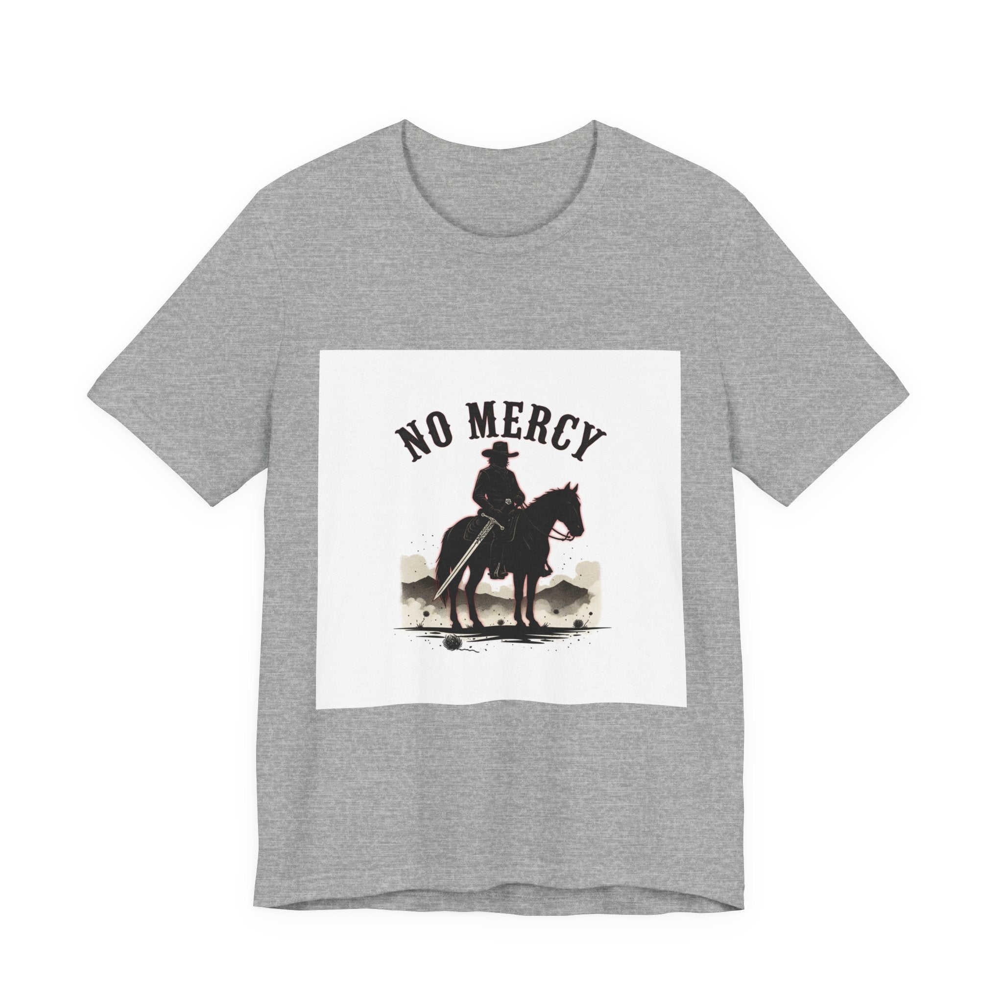 No Mercy Cowboy Skull Tee | Western-Gothic, desert noir design