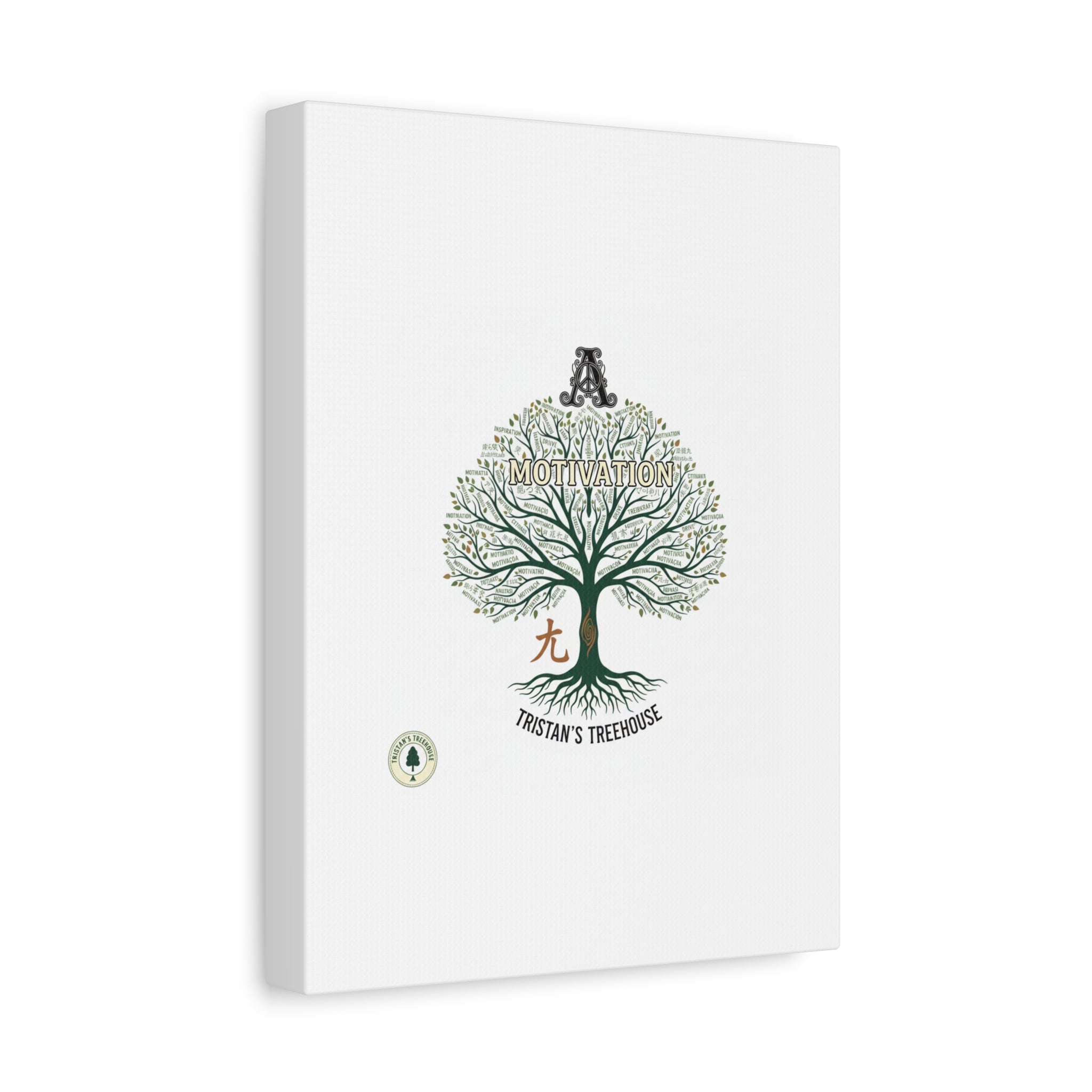 Handwritten Doodle Tree Canvas | Matte Stretched Wall Art