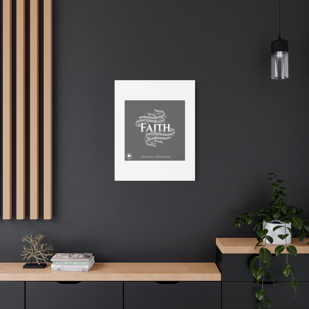 handwritten faith ribbon Canvas | sketch aesthetic, doodle design