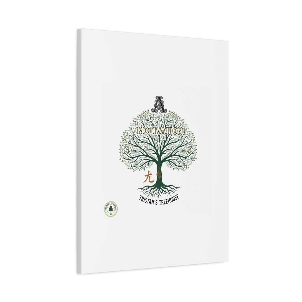 Handwritten Doodle Tree Canvas | Matte Stretched Wall Art