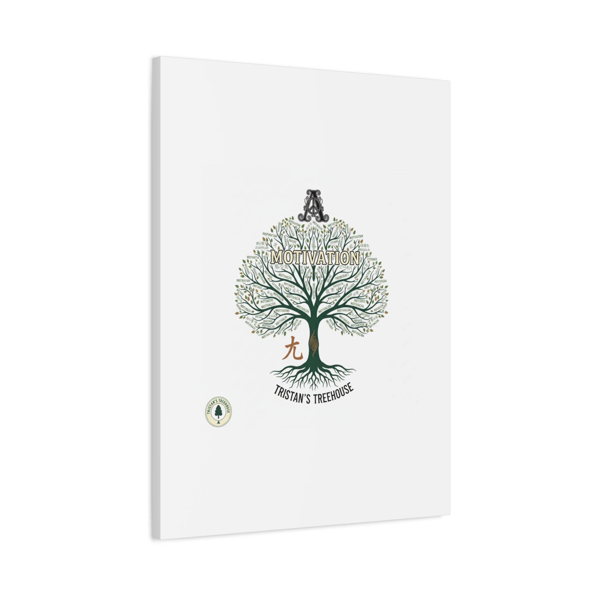 Handwritten Doodle Tree Canvas | Matte Stretched Wall Art