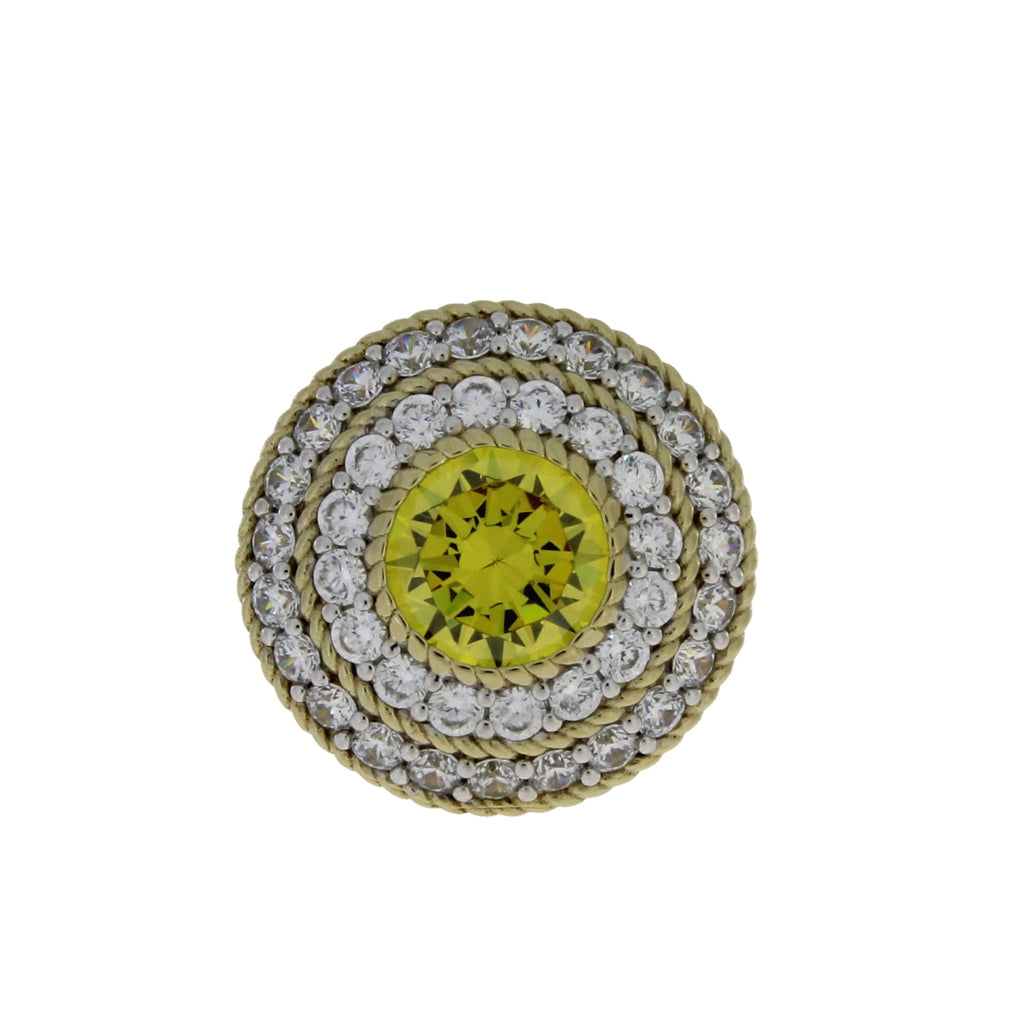 Natural Cubic Zirconium Ring Sterling Silver