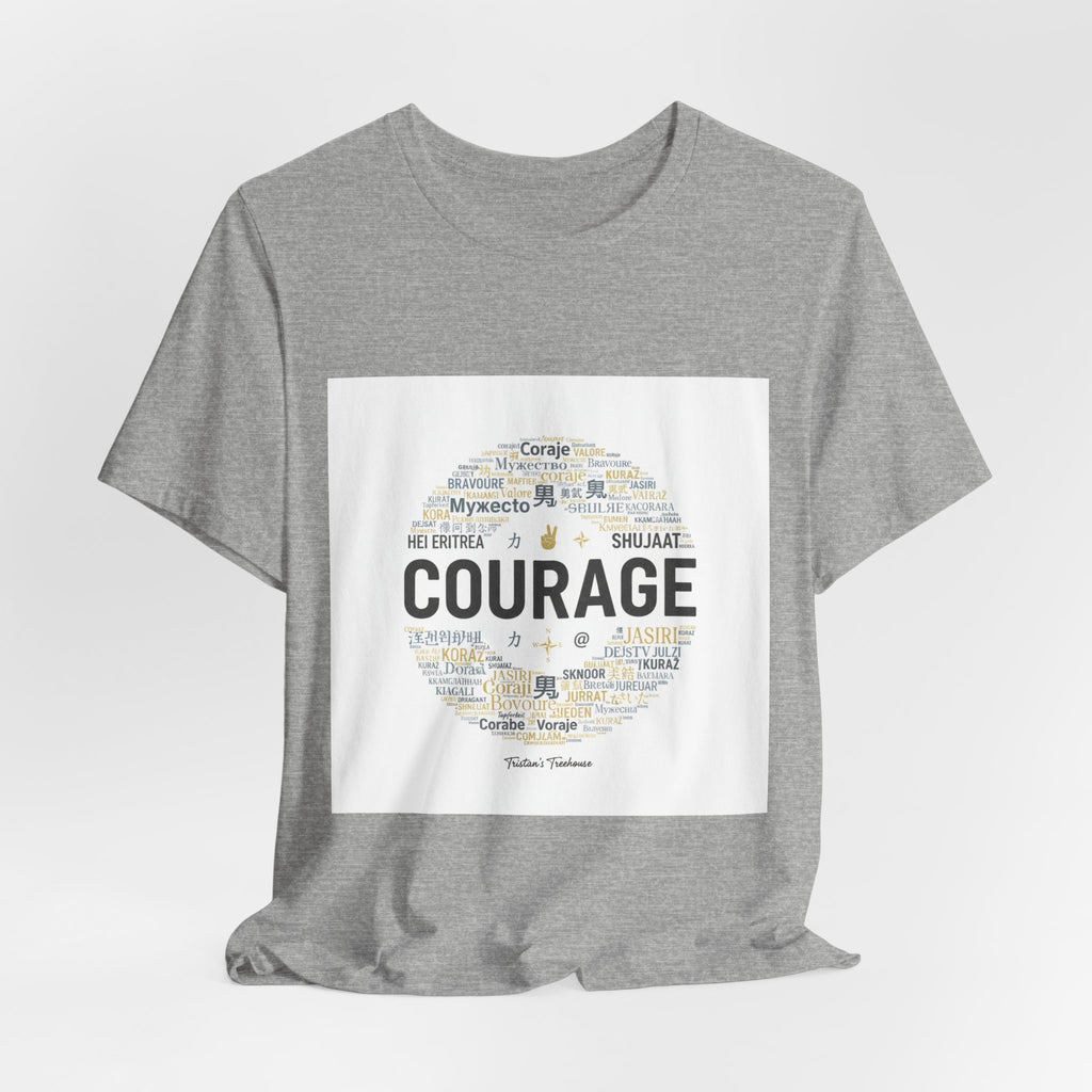 Courage Minimal Wordcloud Tee | Fresh-Start Minimalism, New Page Apparel