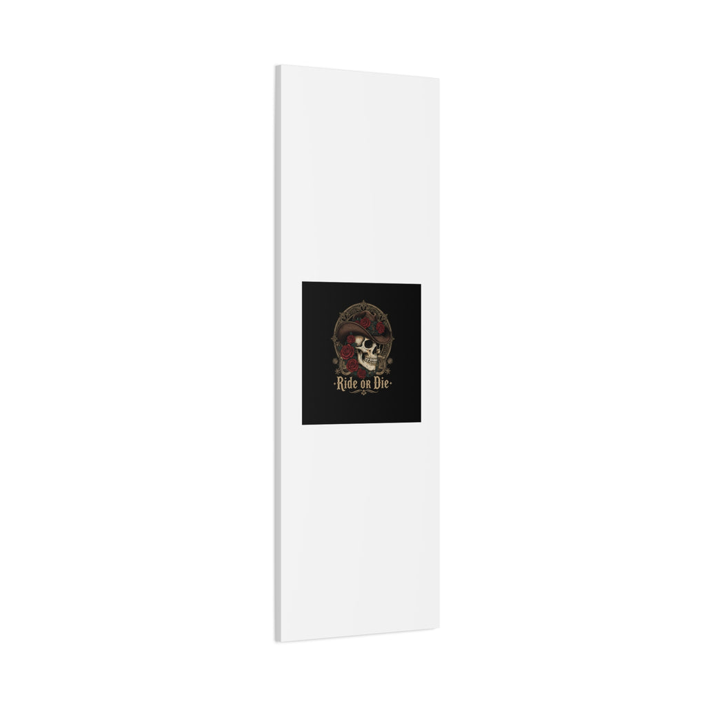 Ride or Die Skull Canvas | Western Skull Art, Gothic Americana