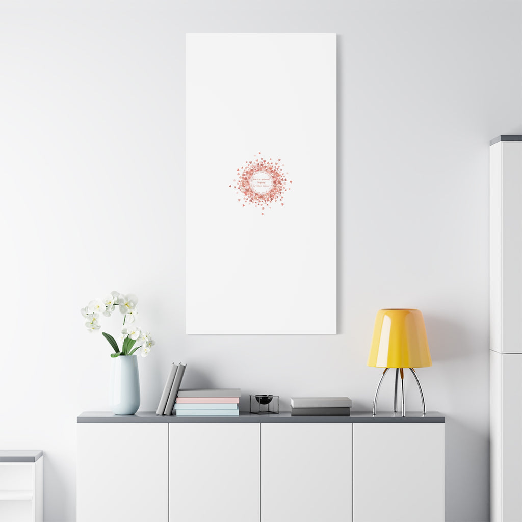 Tiny Heart Confetti Canvas | Matte Stretched Wall Art