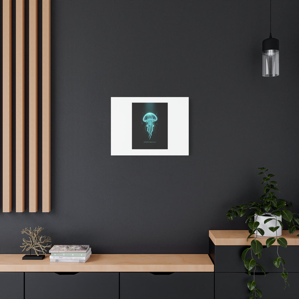 Bioluminescent Jellyfish Art Canvas | Deep Sea Aesthetic, Neon Glow