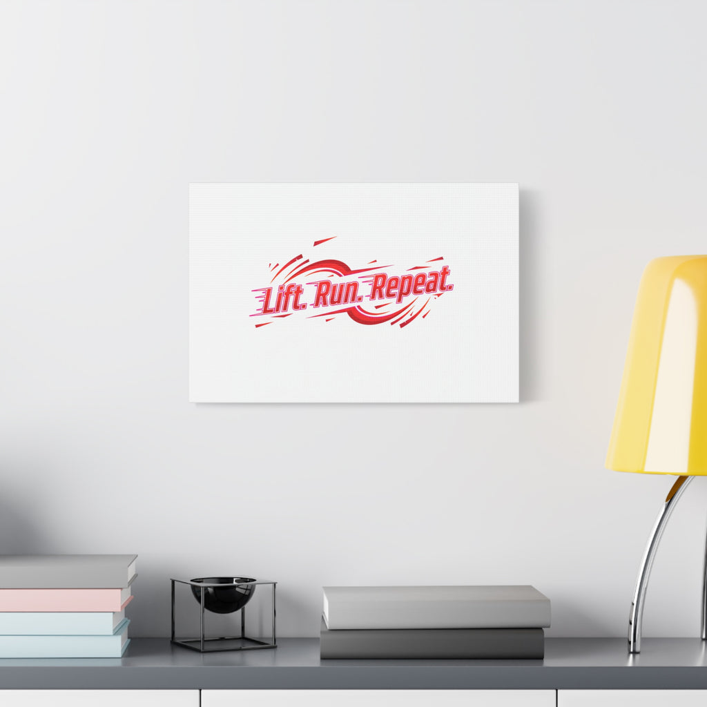 Lift Run Repeat Canvas | Fitness Wall Art, Gym Motivation