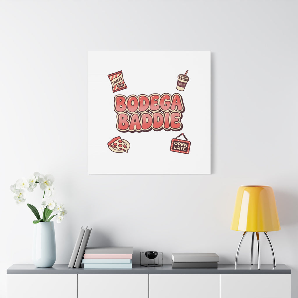 Bodega Baddie Matte Canvas, Stretched | NYC Y2K Corner Store Vibes