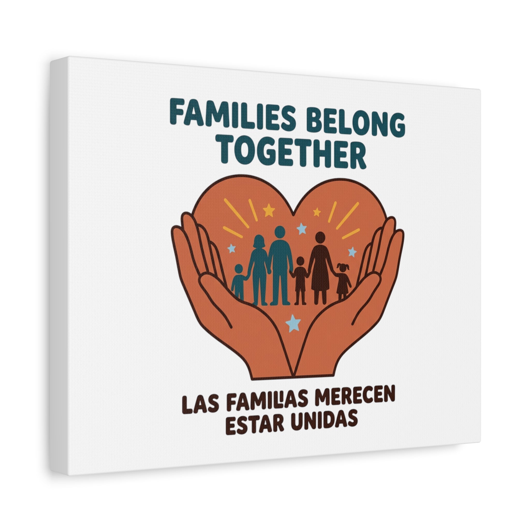 Families Belong Together Canvas | Family Unity, Bilingual Solidarity