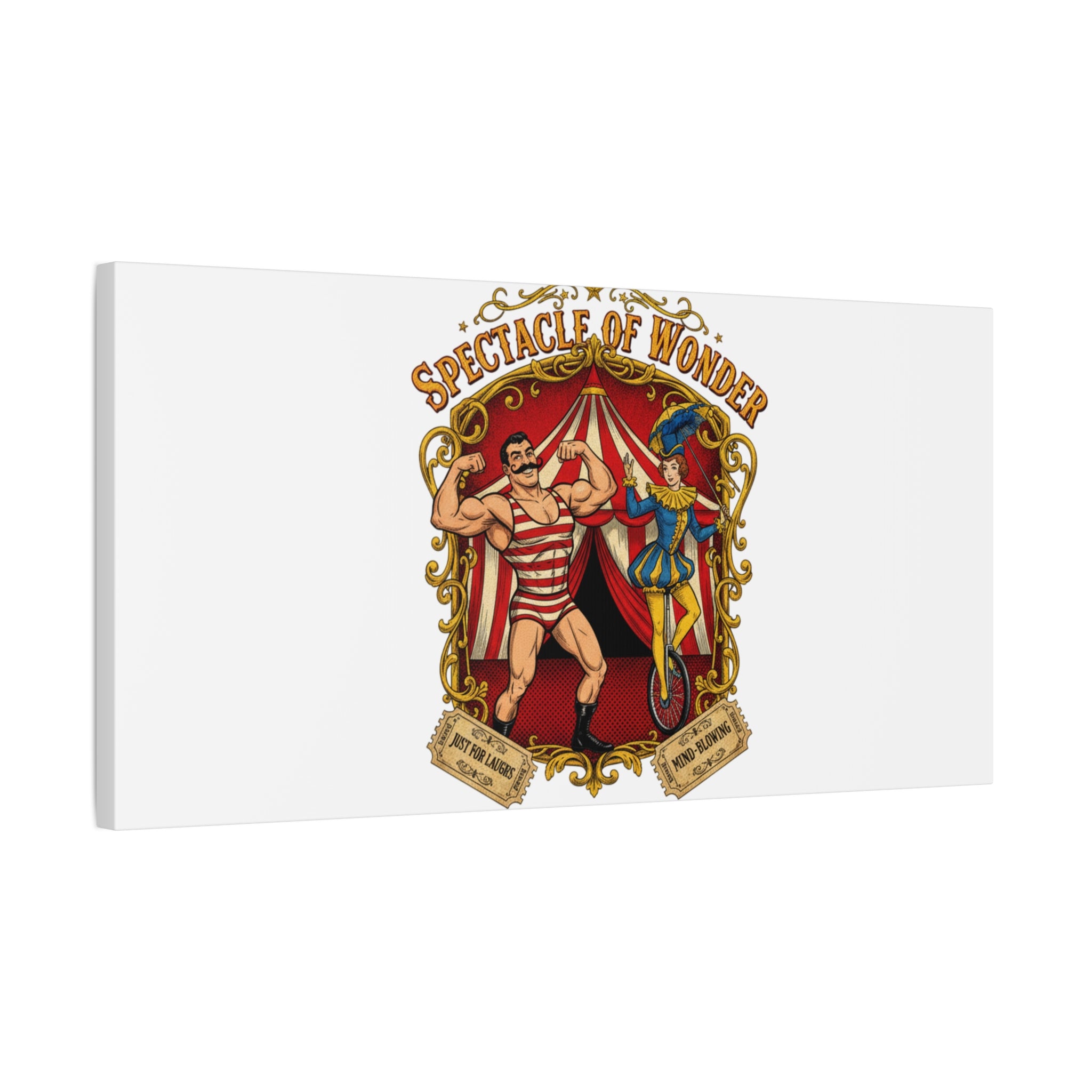 Spectacle of Wonder Circus Art Print, Canvas | Vintage Carnival Design