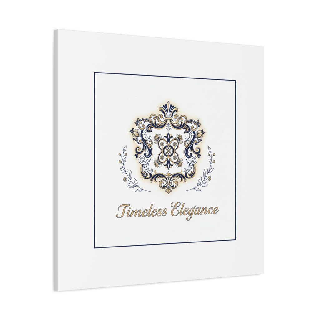 Ornate Brooch Emblem Canvas | Vintage Formalwear Accents, Baroque Print