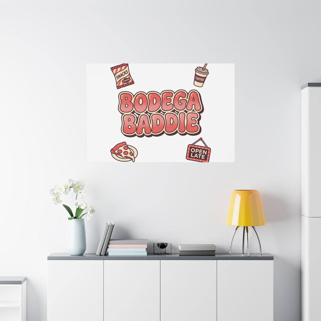 Bodega Baddie Matte Canvas, Stretched | NYC Y2K Corner Store Vibes