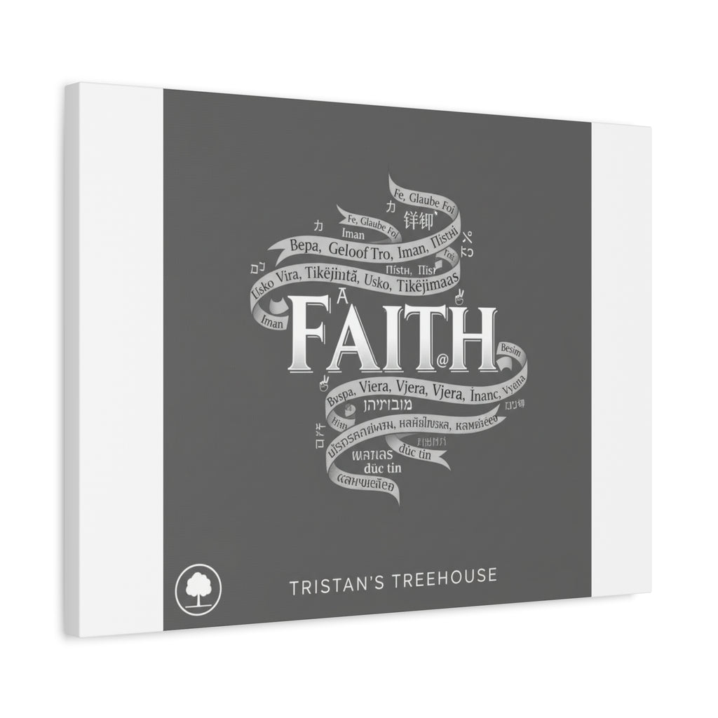 handwritten faith ribbon Canvas | sketch aesthetic, doodle design