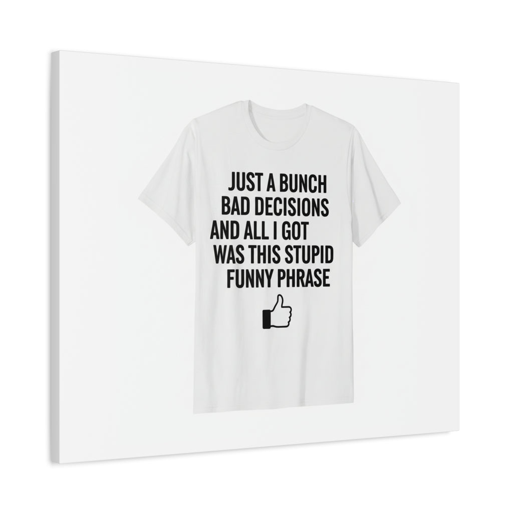 self-deprecating quote Canvas | sarcastic introvert wall art, anxiety humor