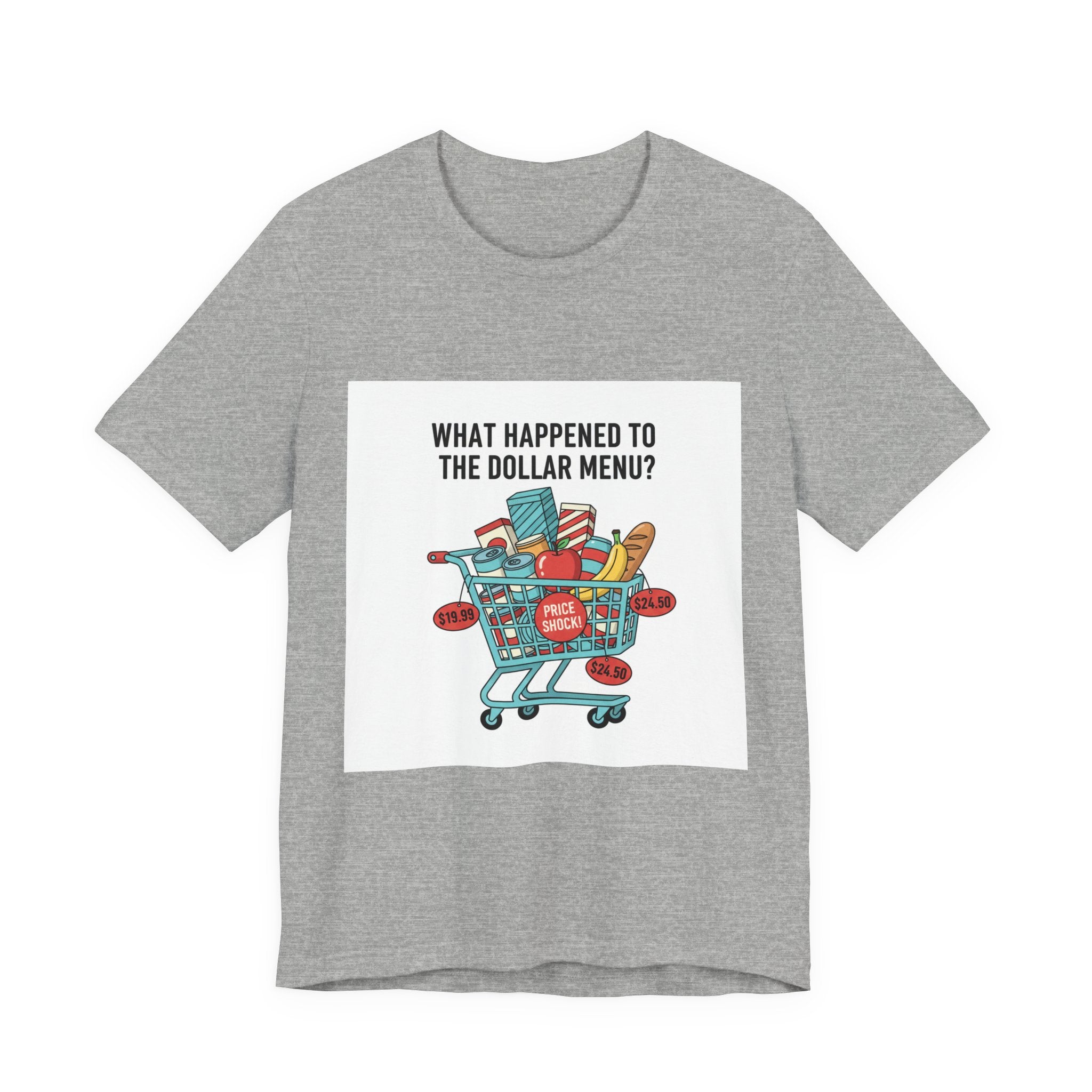 What Happened to the Dollar Menu Tee | grocery prices shirt, budget humor