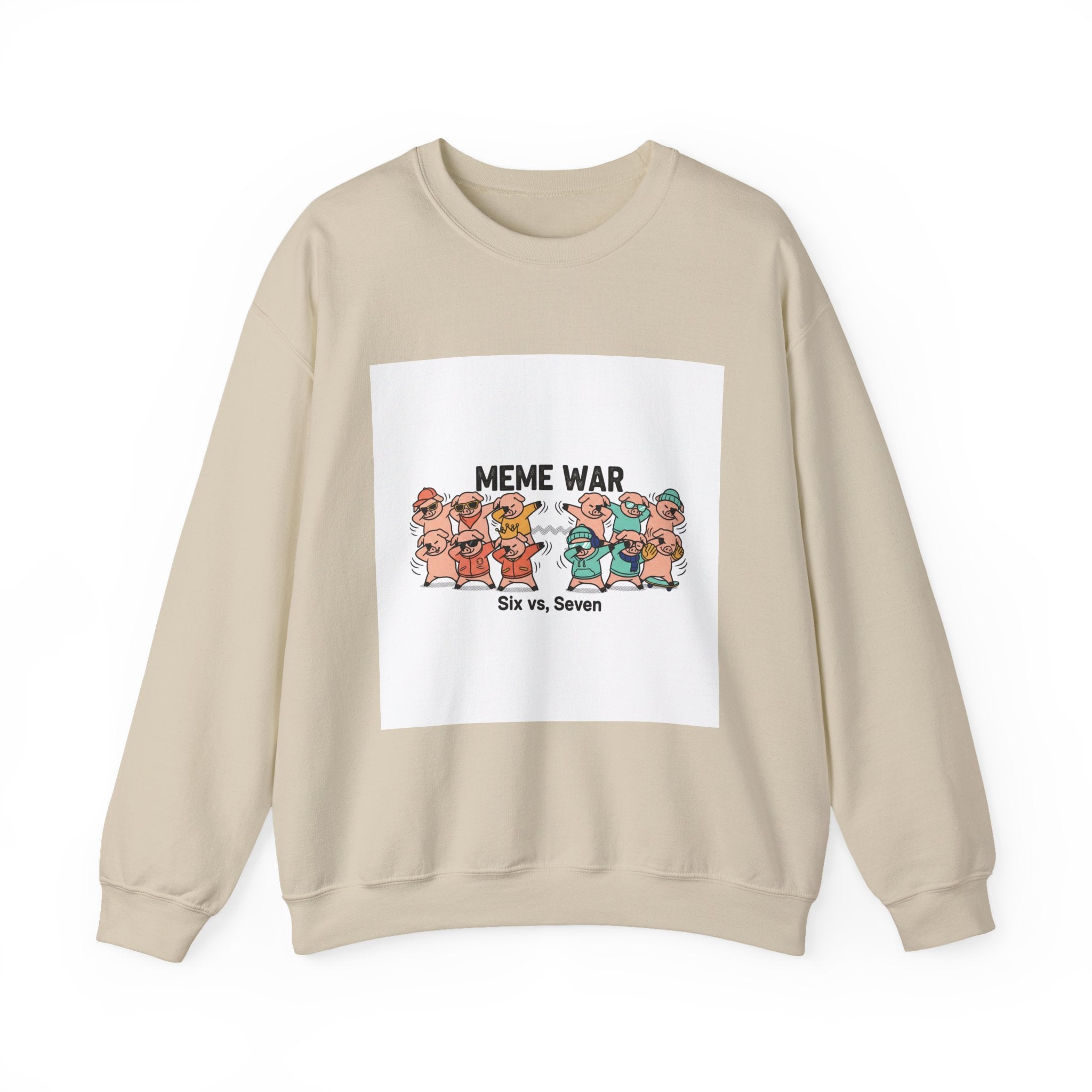 Meme War Graphic Sweatshirt, Disco Florals Retro Paisley