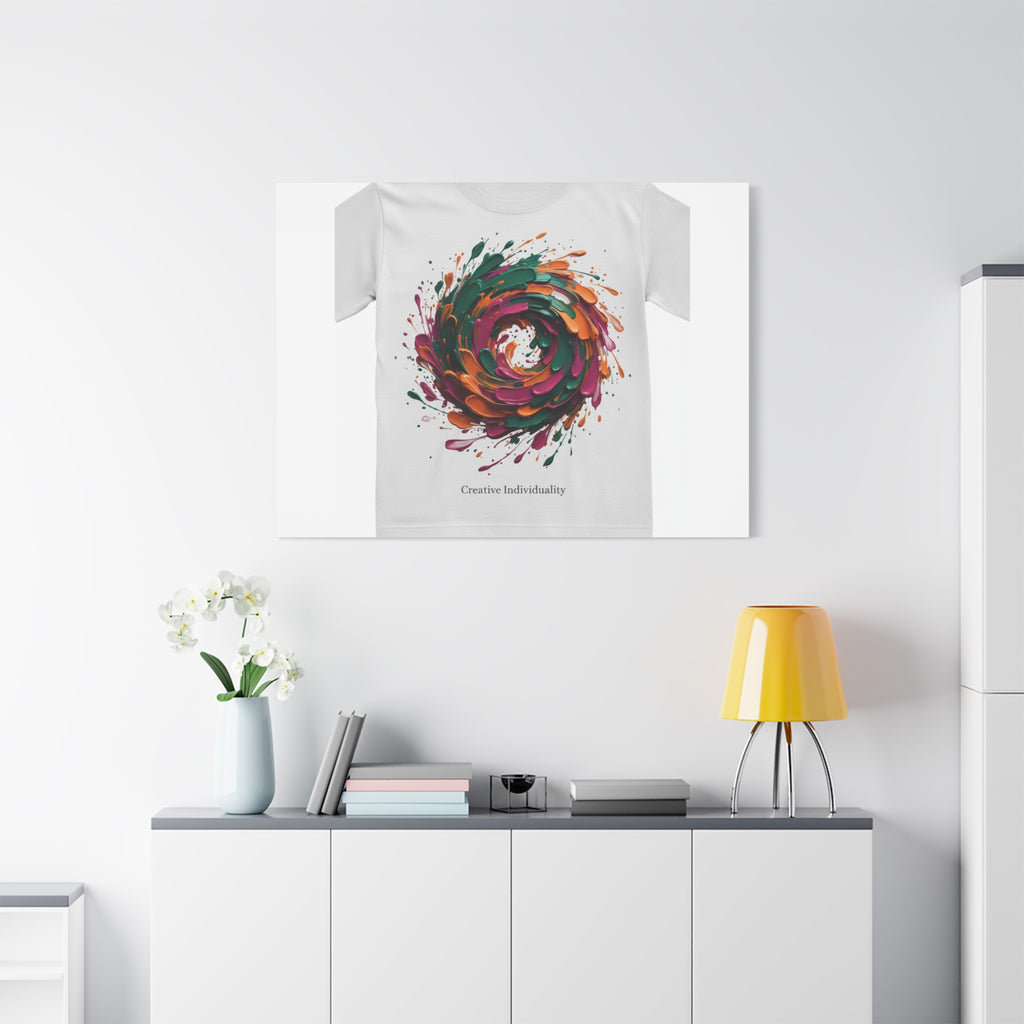 Painterly Abstract Floral Swirl Canvas | Matte Stretched Canvas
