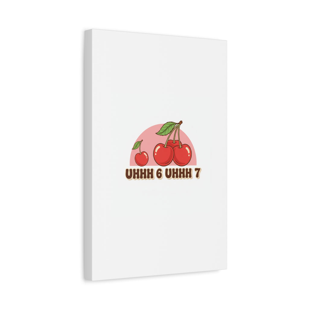 Six Severn Cherry Retro Graphic Canvas | kawaii fruit print, vintage cherry design