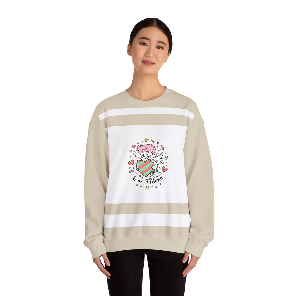 6 7 Weird Cupid Crewneck | Viral Valentine's Sweatshirt | Funny Quirky Love